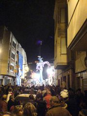 Abbrennen der Fallas Figuren in Benicarló