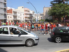 Peña auf dem Weg zur Eröffnung der Fiesta