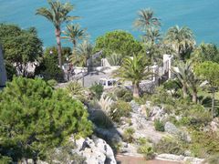 Blick auf den Palmengarten des Antipapstes Papa Luna in Peñíscola.