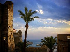 Blick auf Wolken und Meer von Peñíscola