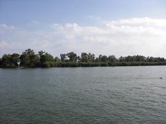 Fluss Ebro mit grünem Ufer