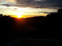 Sonnenaufgang von unserer Terrasse aus gesehen