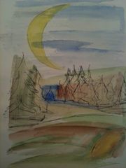 Der Mond ist aufgegangen 2Gouache und Tusche 20/29Mai 1966